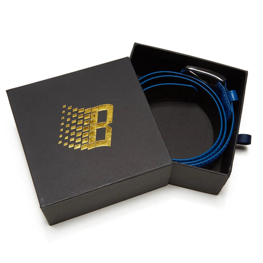 Bronze 56K - Leather Belt - Blue
