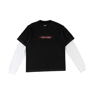 Welcome - BREVITY LAYERED L/S KNIT BLACK/WHITE