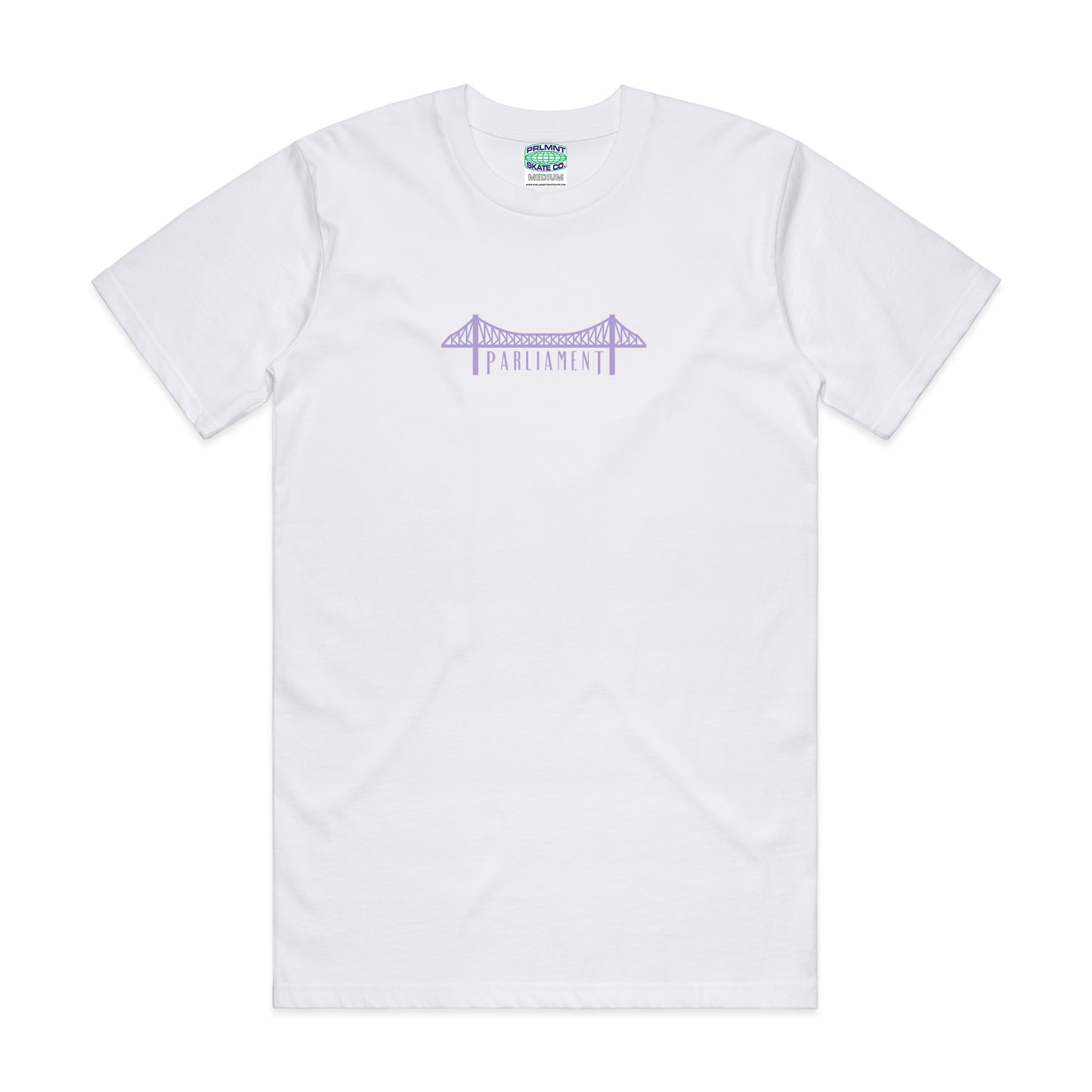 Parliament - Bridge Logo T-Shirt - Purple on White