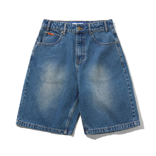 Butter Goods - Baggy Denim Shorts Distressed Indigo