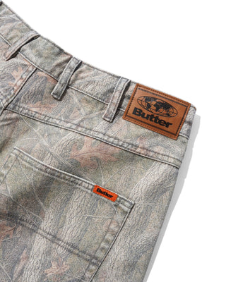 Butter Goods - Baggy Denim Shorts Forest Camo