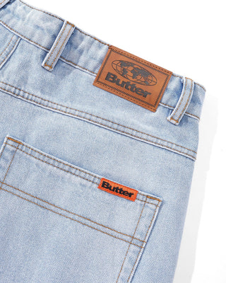 Butter Goods - Baggy Denim Shorts - Light Blue