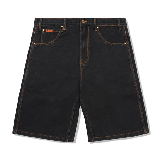 Butter Goods - Baggy Denim Shorts Washed Black
