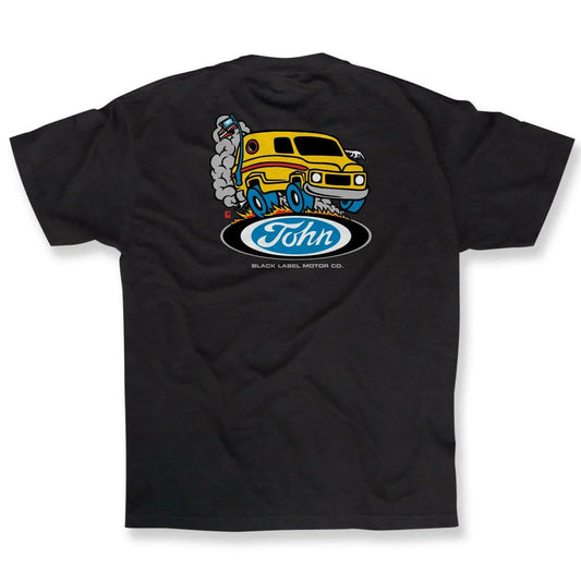 Black Label Skateboards - John Lucero Man Van T-Shirt Black