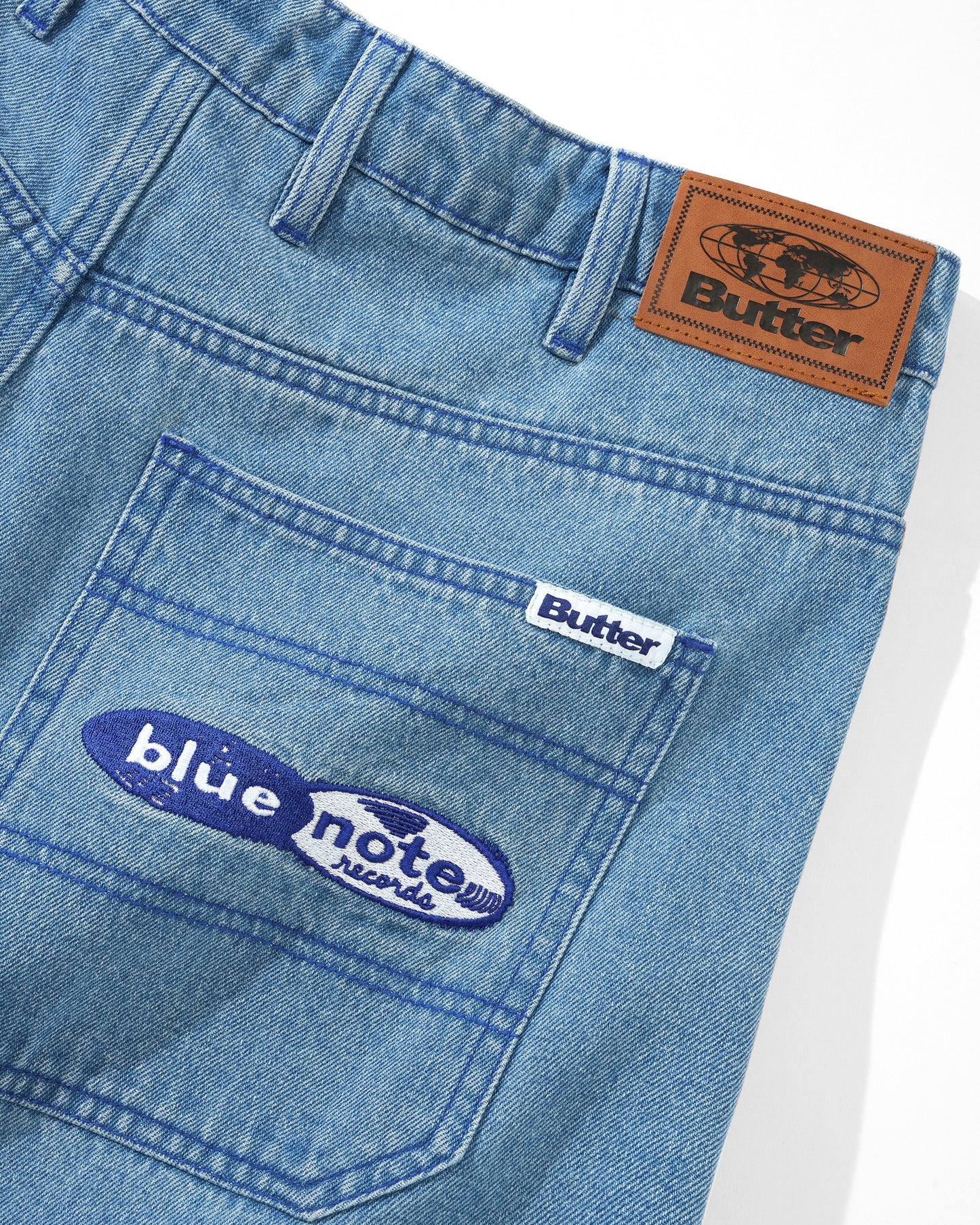 Butter x Blue Note - Pleated Denim Shorts - Washed Indigo