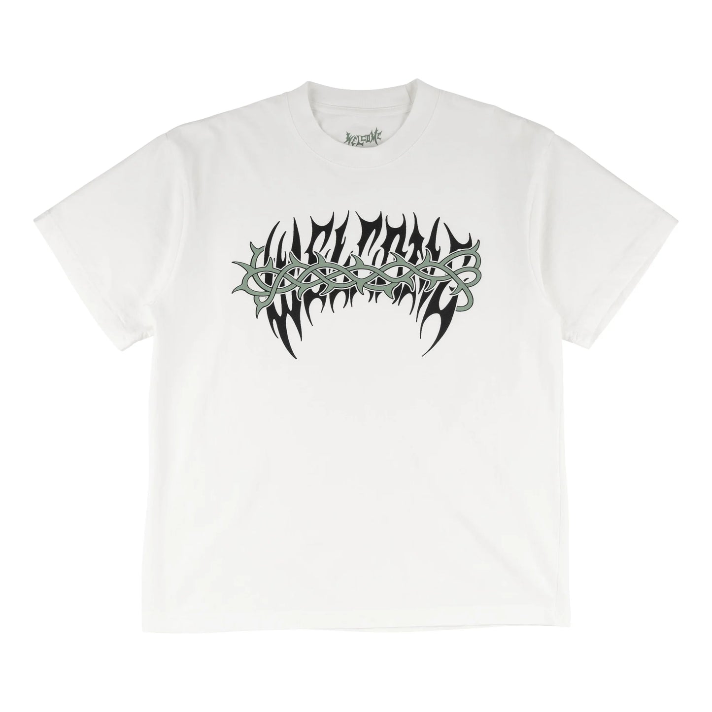 Welcome Skateboards - Brier Printed Boxy Garment-Dyed Tee - White