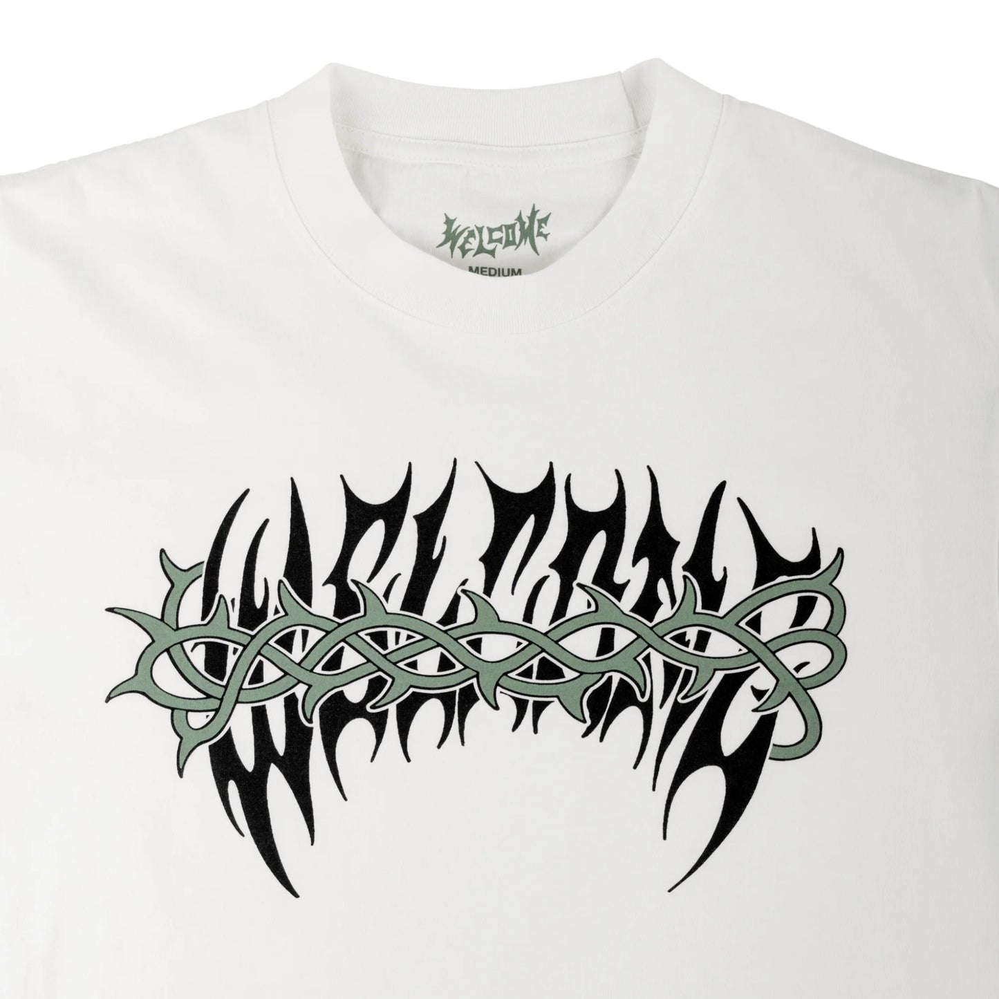 Welcome Skateboards - Brier Printed Boxy Garment-Dyed Tee - White