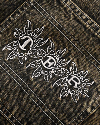 Butter Goods - Bronco Denim Shorts - Washed Black
