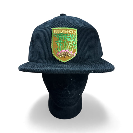 Parliament Queensland Vintage Patch - Cord Hat (Buderim Gold Patch w Green Outline)