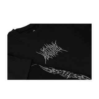 Welcome - CASTE LAYERED L/S KNIT BLACK/GREY