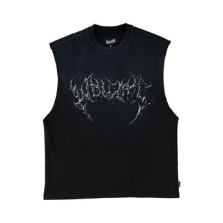 Welcome - CHROME FANG SLEEVELESS KNIT BLACK SUN FADE