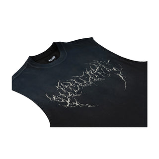 Welcome - CHROME FANG SLEEVELESS KNIT BLACK SUN FADE