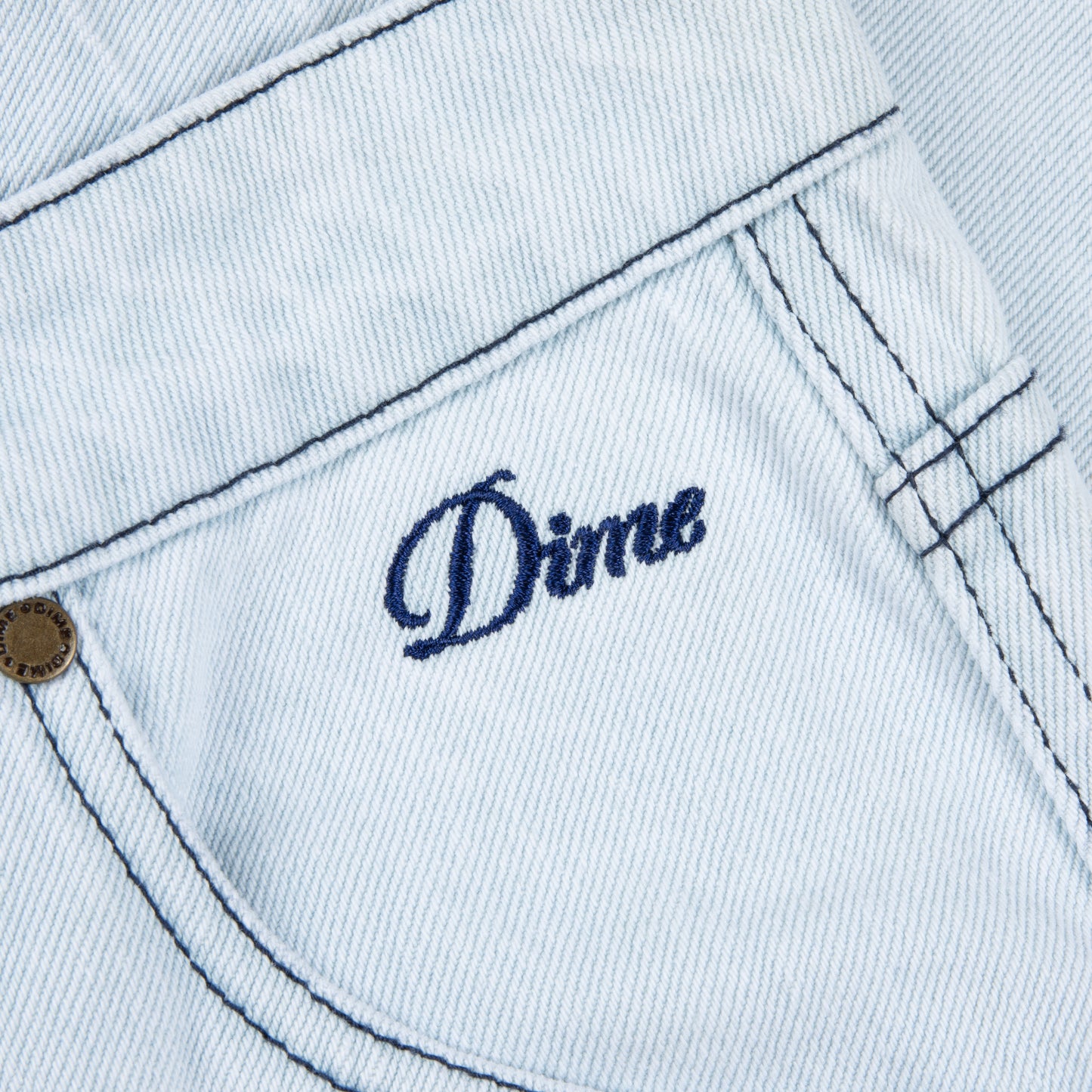 Dime - Classic Denim Shorts - Faded Blue