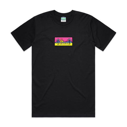 Parliament - Coloured Surf Bridge T-shirt - Black