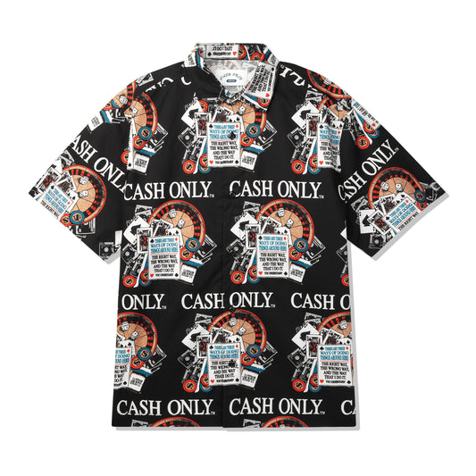 Cash Only - Casino Button Up - Black