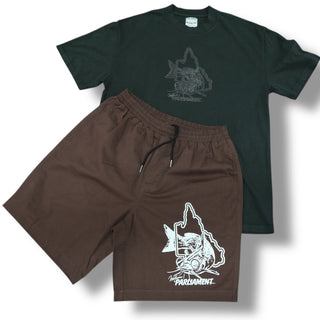 Parliament - Everyday Cotton Shorts Heavy Metal Walnut