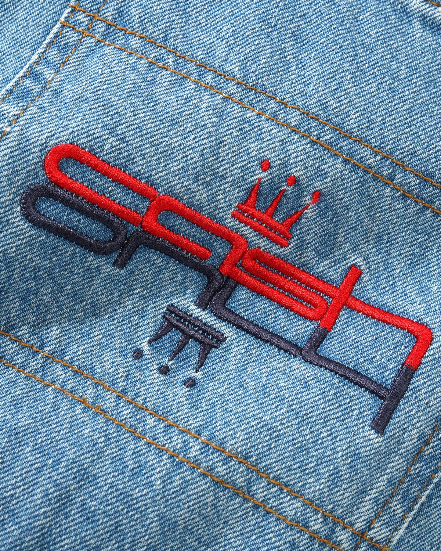 Cash Only - Crown Denim Shorts - Washed Indigo