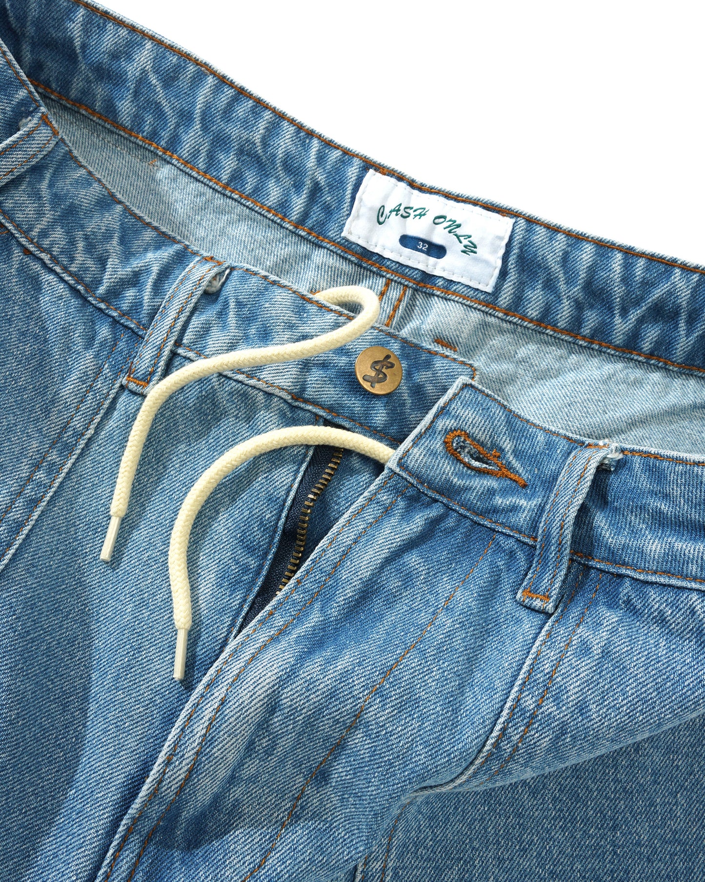 Cash Only - Crown Denim Shorts - Washed Indigo