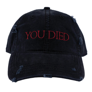 Welcome x Dark Soulds - You Died Distressed Twill Hat Black