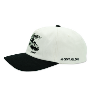Parliament - City Cat Snapback Cap Ecru / Black