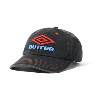 Butter Goods x Umbro - Diamond Logo 6 Panel Cap Washed Black