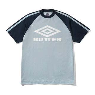 Butter Goods x Umbro - Diamond Logo Raglan Tee Slate / Navy