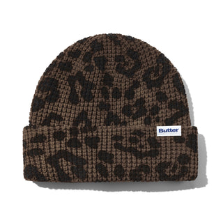Butter Goods - Distress Waffle Beanie Leopard