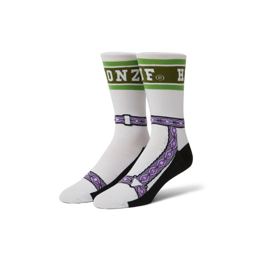 Huf x Bronze 56k - GRANOLA CREW SOCK - WHITE