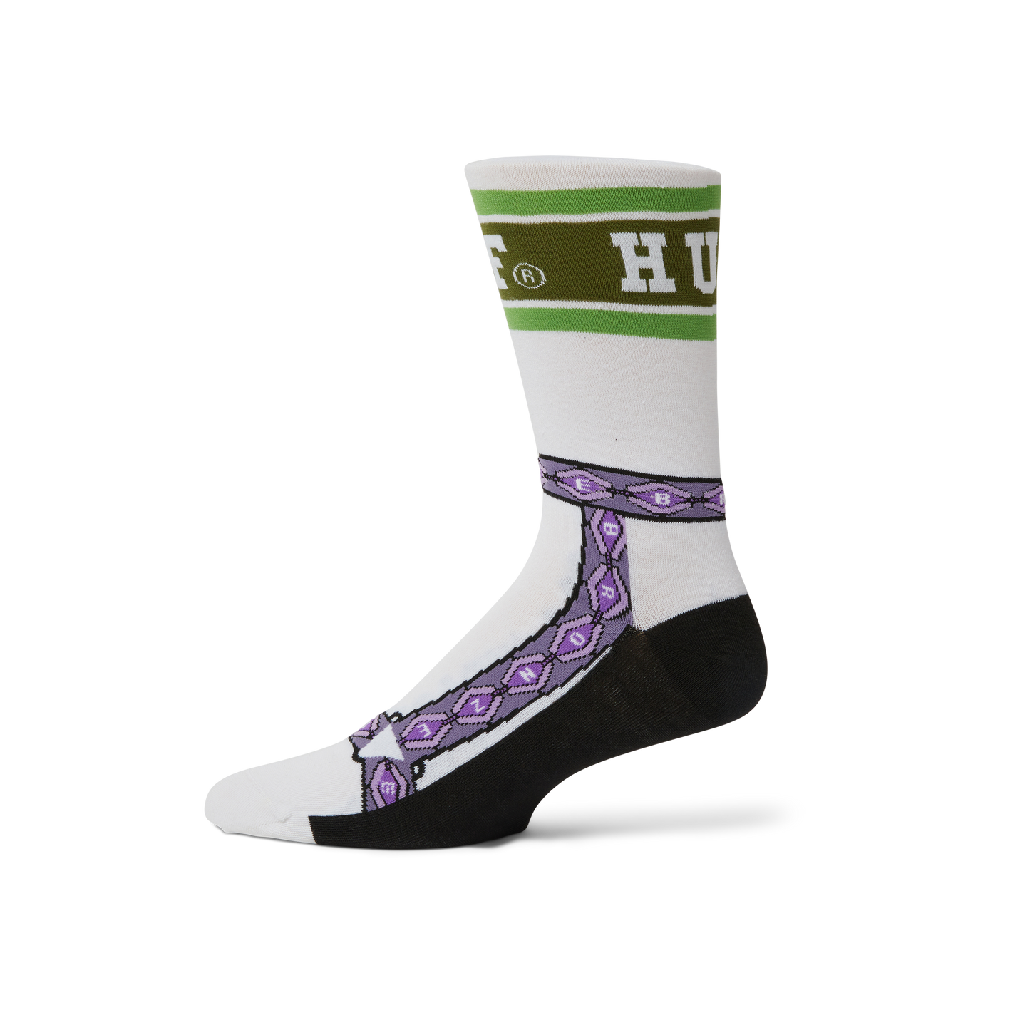 Huf x Bronze 56k - GRANOLA CREW SOCK - WHITE