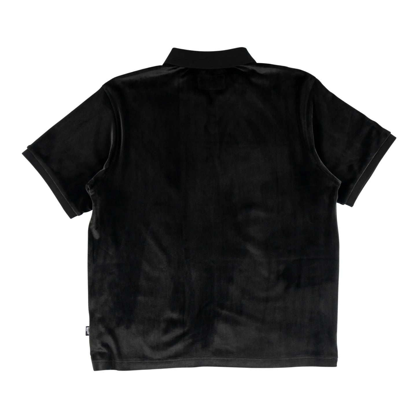 Welcome Skateboards - Grain Embroidered Velour Zip Polo - Black