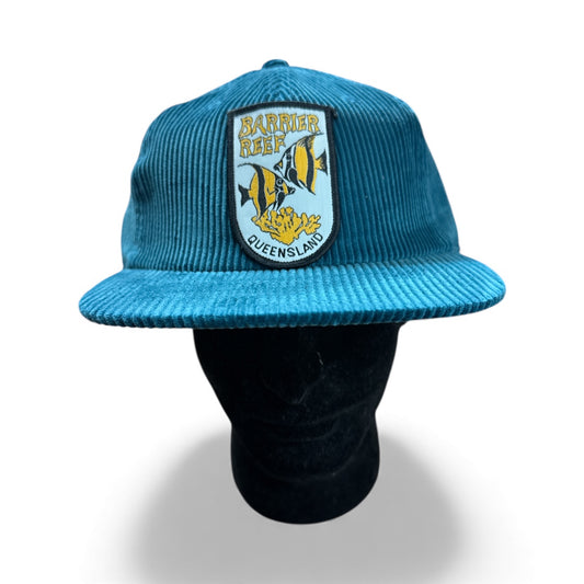 Parliament Queensland Vintage Patch - Cord Hat (Great Barrier Reef Yellow Fish)
