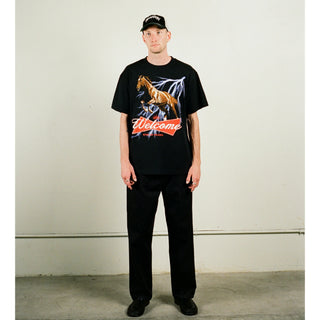 Welcome Skateboards - King Of Fears Boxy Garment-Dyed Tee Black