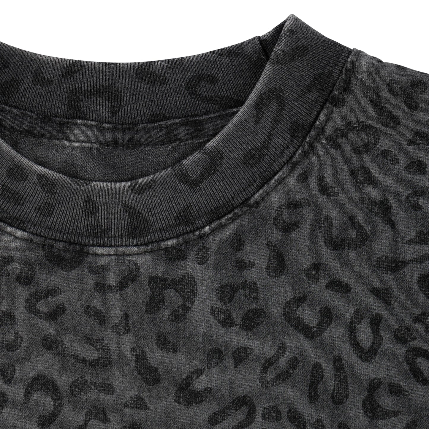 Welcome Skateboards - Fang Boxy Garment-Dyed Printed Vintage Black/Leopard