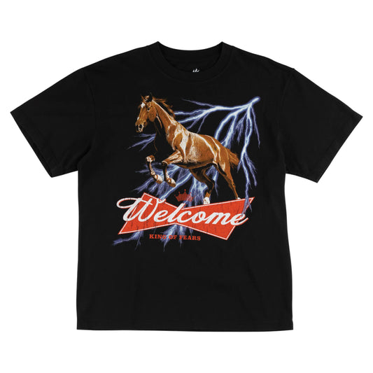 Welcome Skateboards - King Of Fears Boxy Garment-Dyed Tee Black