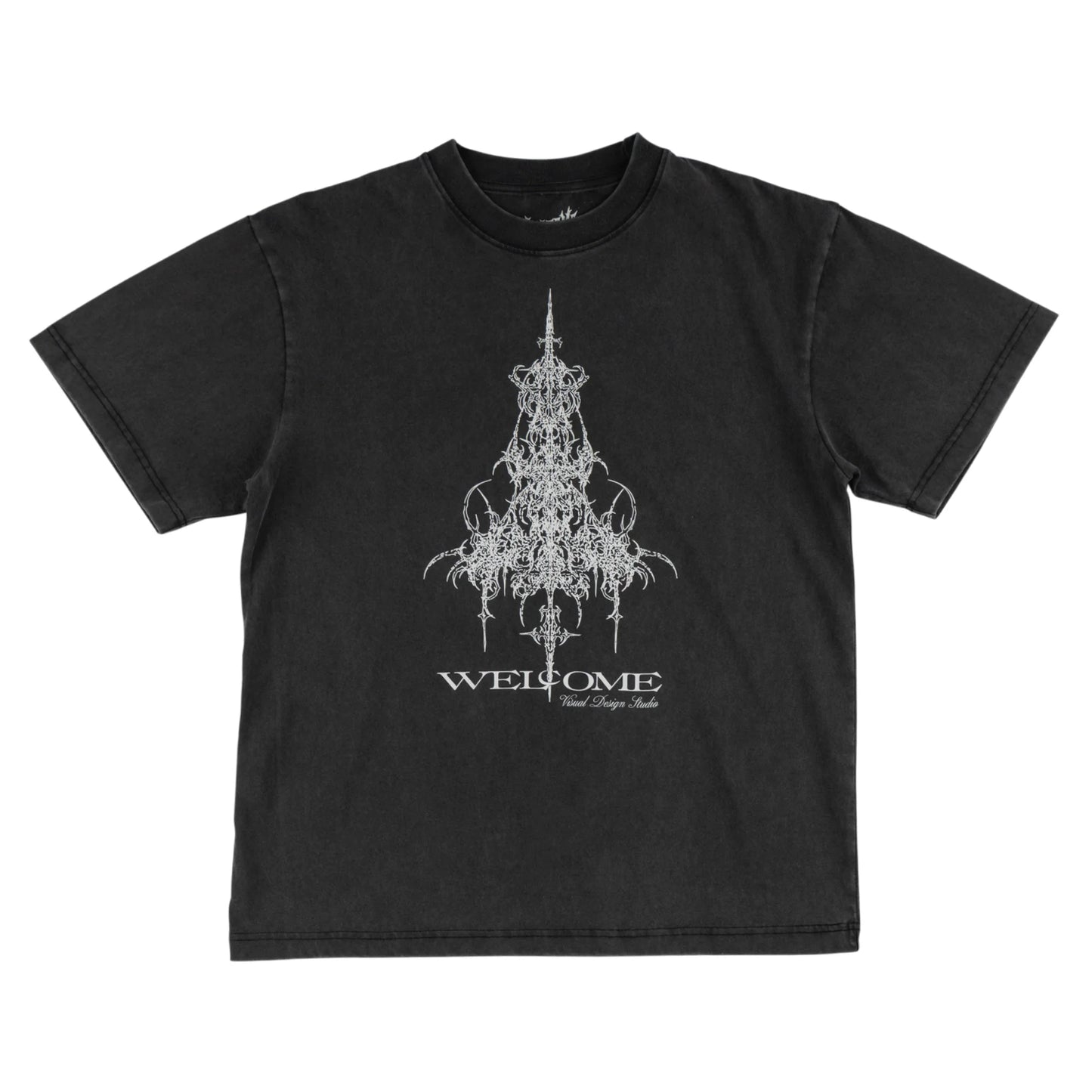 Welcome Skateboards - Chandelier Boxy Garment-Dyed Tee Vintage Black