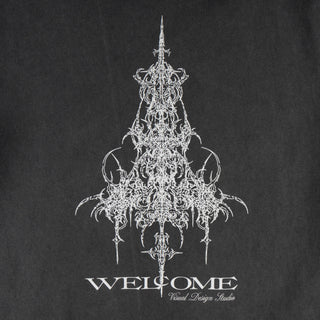 Welcome Skateboards - Chandelier Boxy Garment-Dyed Tee Vintage Black