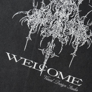 Welcome Skateboards - Chandelier Boxy Garment-Dyed Tee Vintage Black