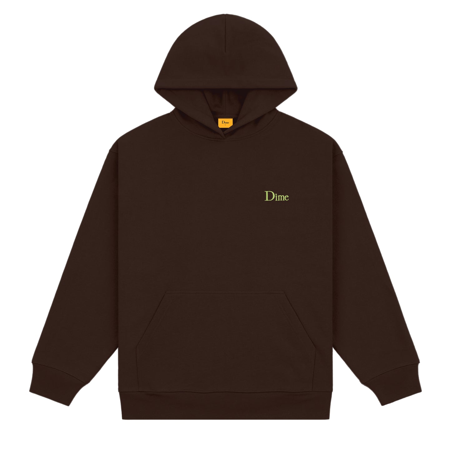 Dime - Classic Small Logo Hoodie - Deep Brown
