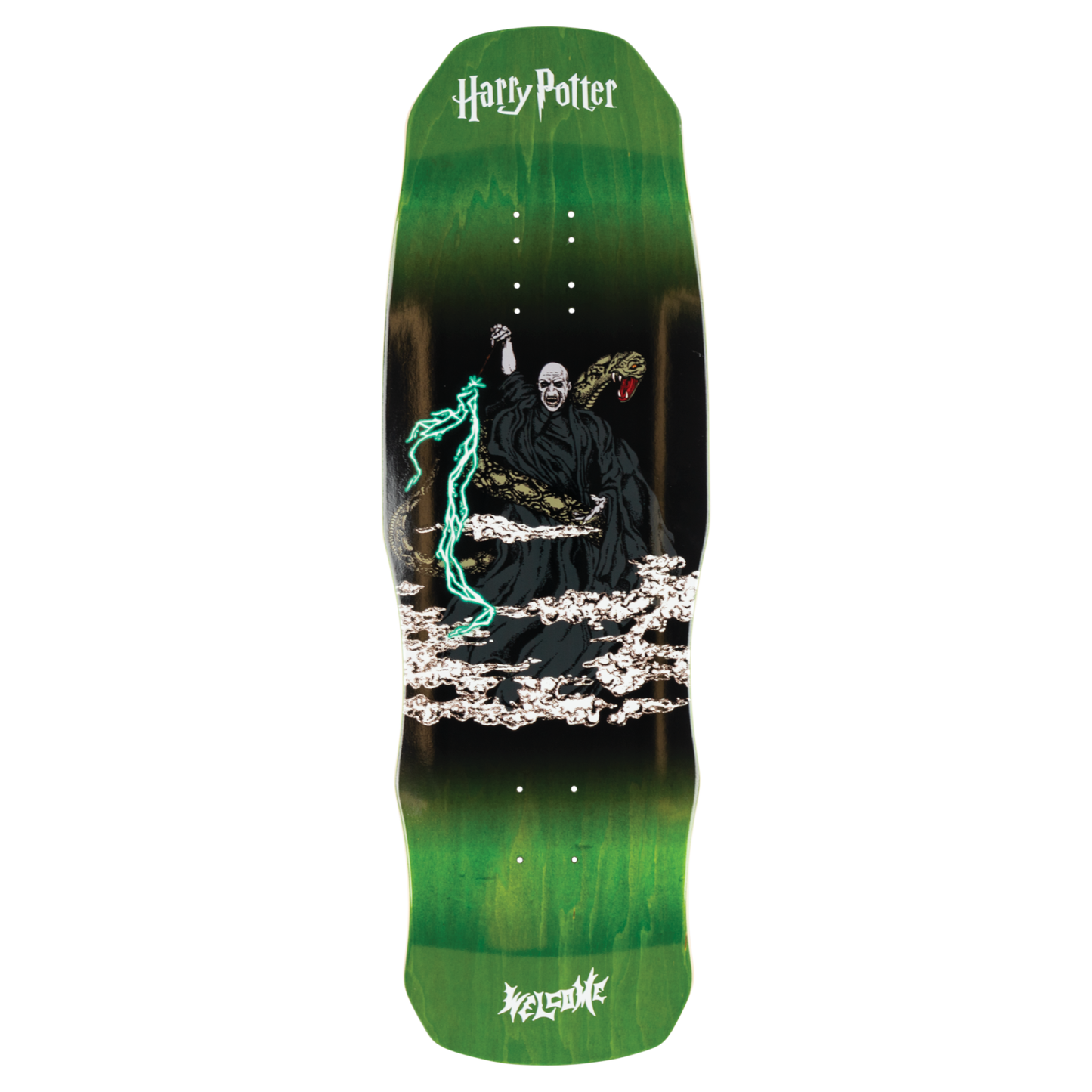 Welcome Skateboards x Harry Potter - Voldemort On Dark Lord Dark Green Stain 9.75"