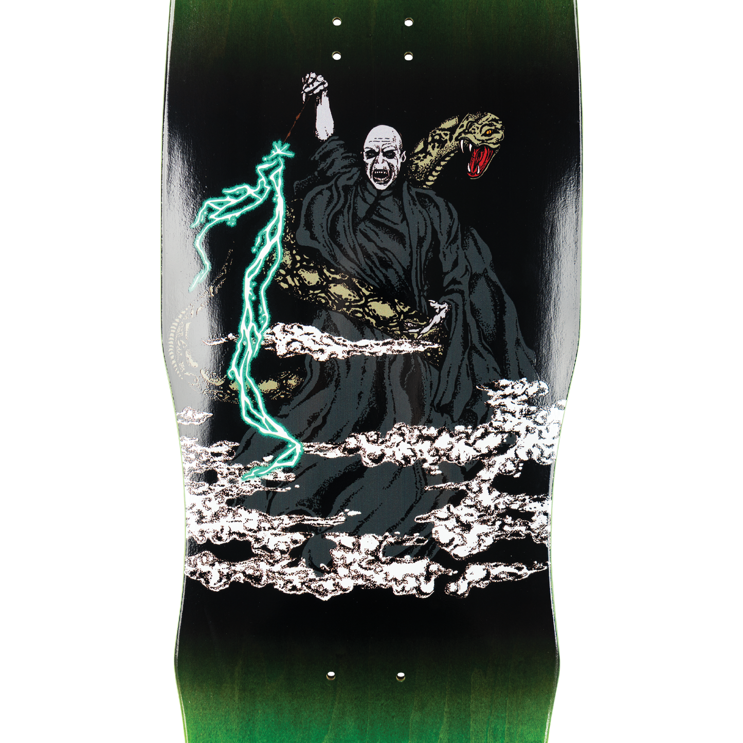 Welcome Skateboards x Harry Potter - Voldemort On Dark Lord Dark Green Stain 9.75"