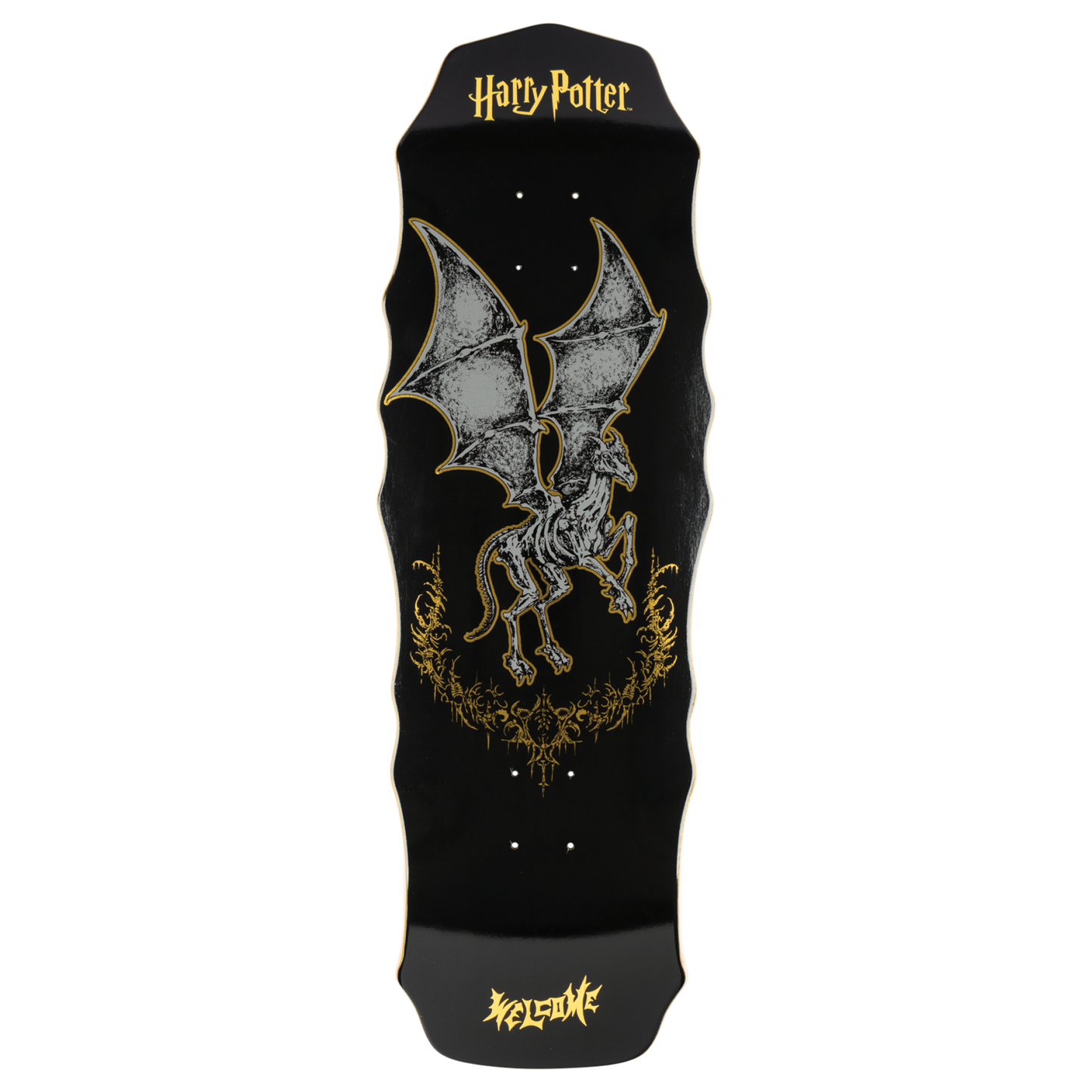 Welcome Skateboards x Harry Potter - Thestral On Widow Black/Gold Foil 10"