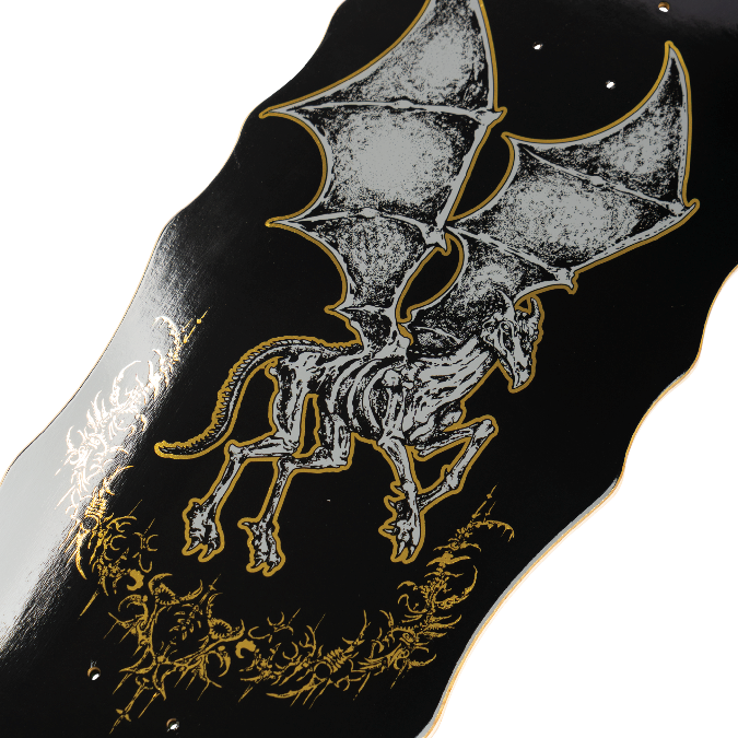 Welcome Skateboards x Harry Potter - Thestral On Widow Black/Gold Foil 10"
