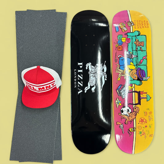 Sale Deal - 8.5" Pizza decks, 2x Sheets Free Grip & Parliament Cap