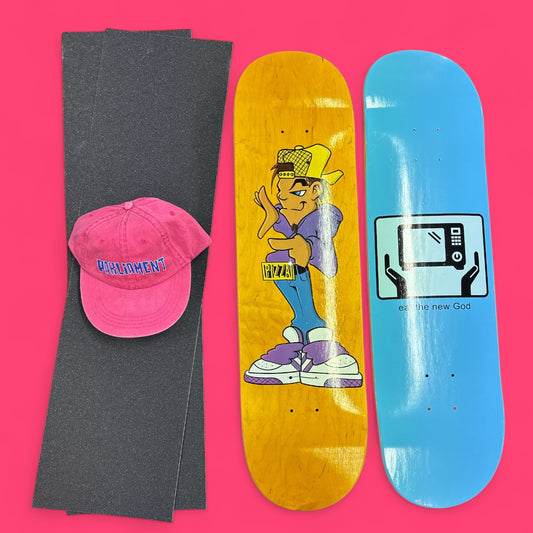 Sale Deal - 8.25" Pizza decks, 2x Sheets Free Grip & Parliament Cap