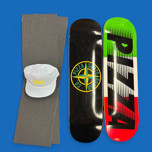 Sale Deal - 8.25" Pizza decks, 2x Sheets Free Grip & Parliament Cap