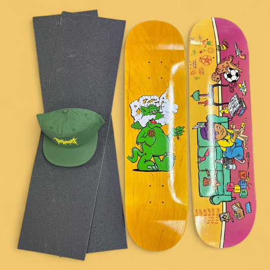 Sale Deal - 8.25" Pizza decks, 2x Sheets Free Grip & Parliament Cap