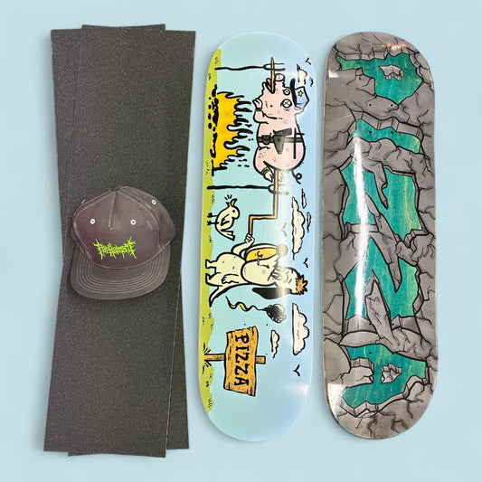 Sale Deal - 8.5" Pizza decks, 2x Sheets Free Grip & Parliament Cap