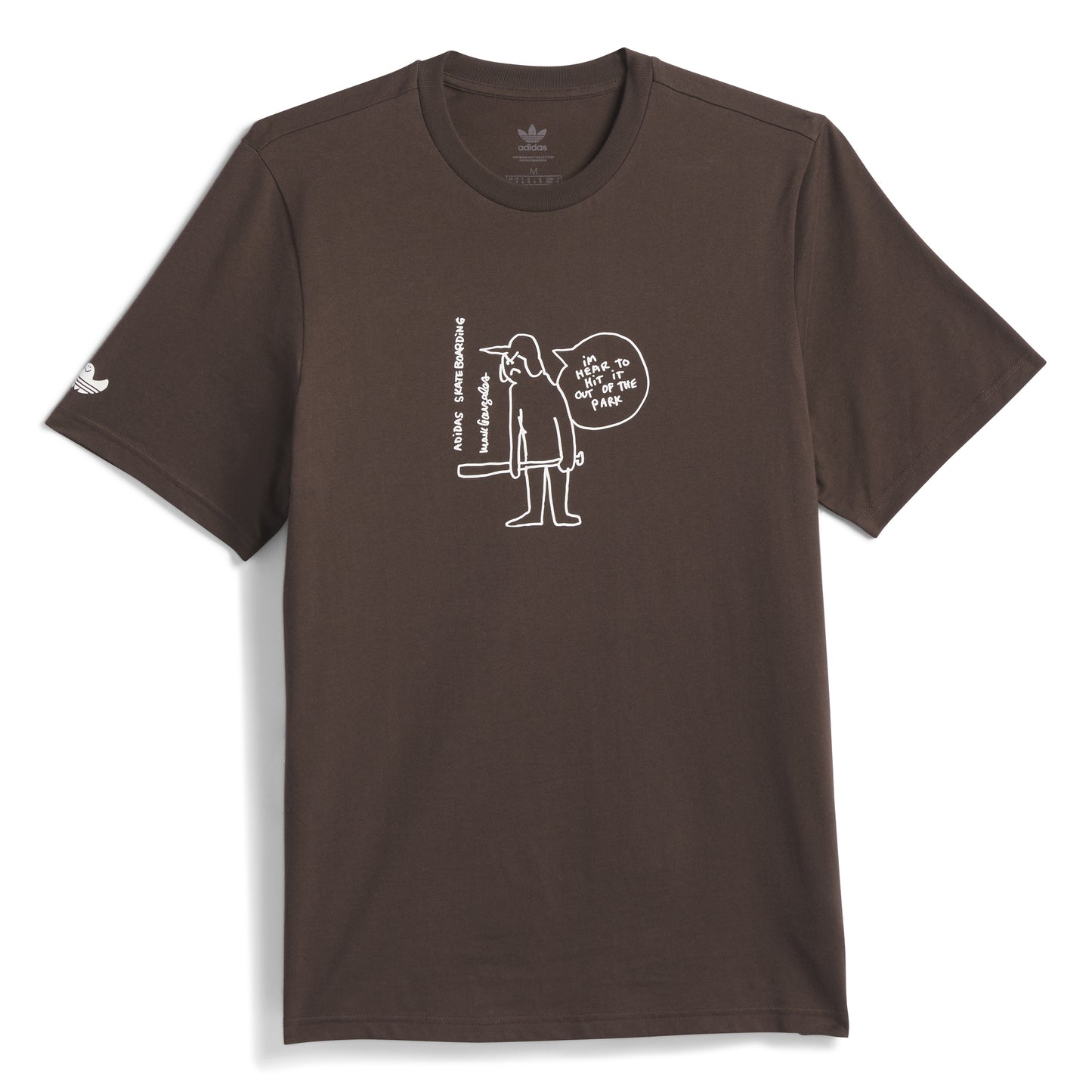Adidas Skateboarding - Shmoo foil Out of the Park Tee - Dark Brown / Core White
