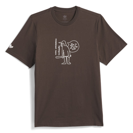 Adidas Skateboarding - Shmoo foil Out of the Park Tee - Dark Brown / Core White