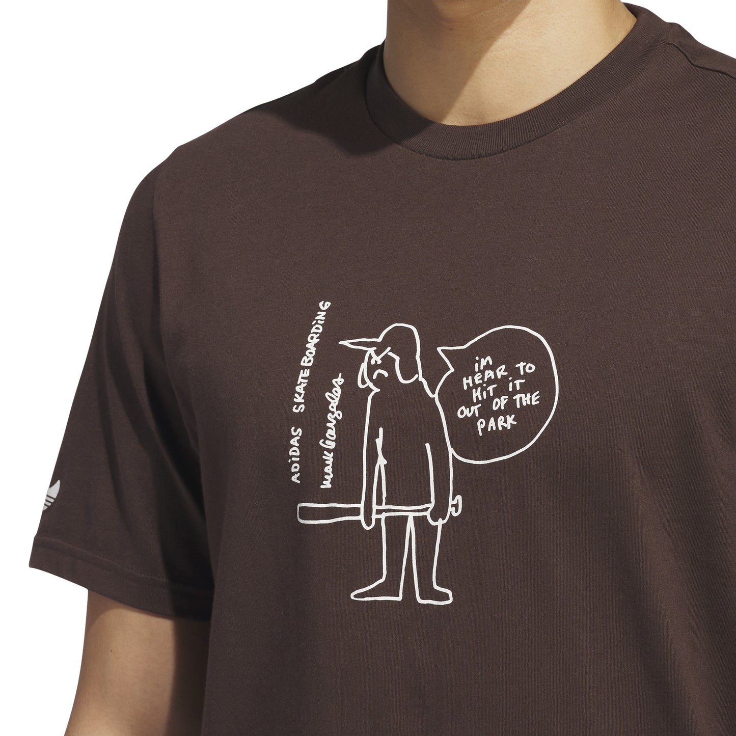 Adidas Skateboarding - Shmoo foil Out of the Park Tee - Dark Brown / Core White